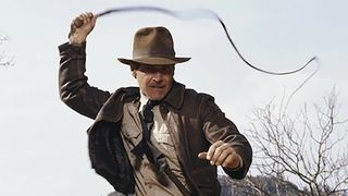 Indiana Jones swinging his bullwhip