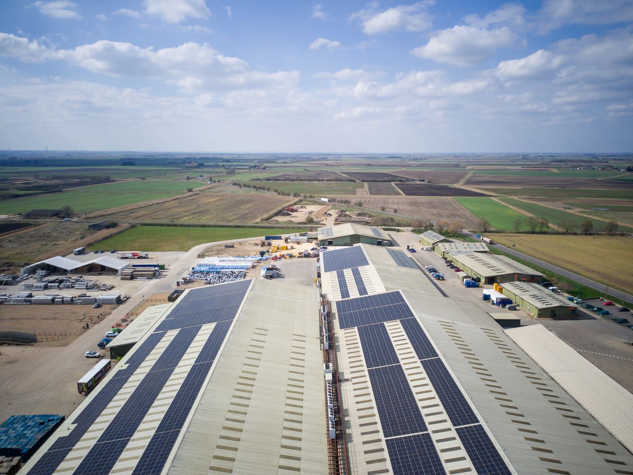 Photo of an industrial building taken with the Potensic Atom 2 drone