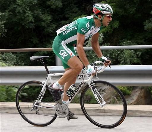 William Bonnet (Credit Agricole) on a climb during stage 8