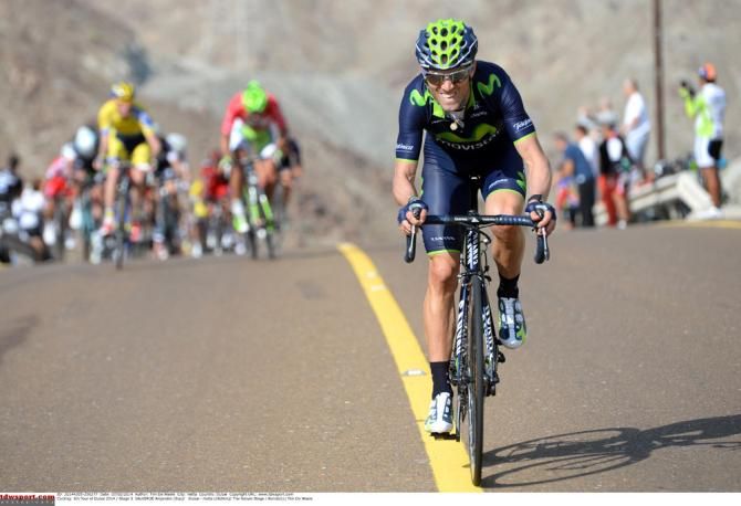 Alejandro Valverde (Movistar) launches an attack in the stage 3 finale