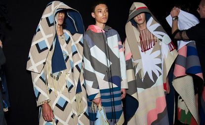 Craig Green S/S 2018 models wearing oceanic style outfits