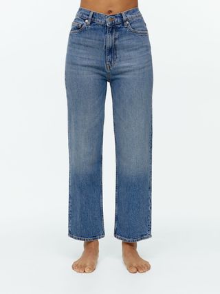 ROSE Cropped Straight Stretch Jeans
