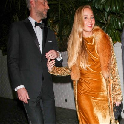 jennifer lawrence golden globes after party