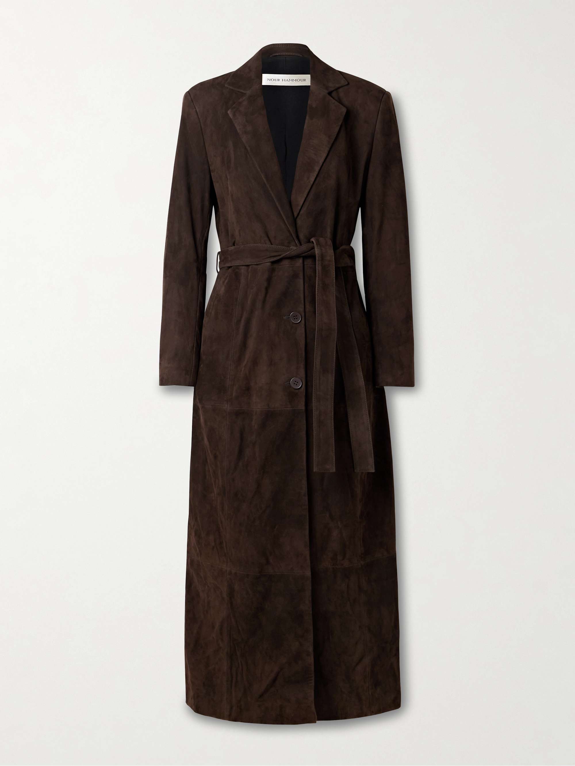 Vesper Belted Suede Coat