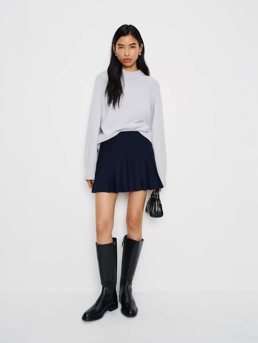 Mina Regenerative Merino Pleated Skirt
