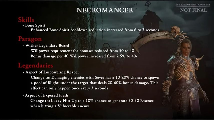 Class changes coming for Necromancer in Patch 1.1.1