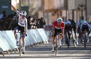 Tim Merlier beat Dylan Groenwegen to win stage 3 of the AlUla Tour