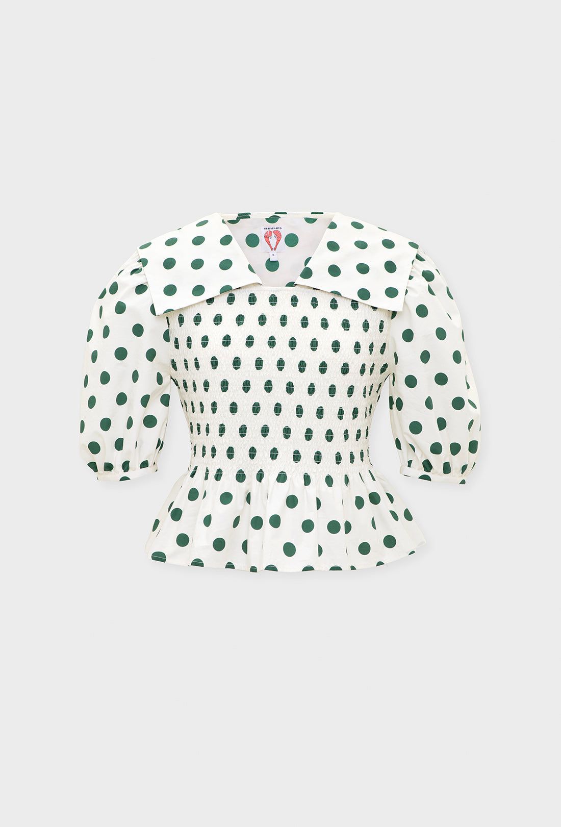 Rowan Blouse - Green Spot/cream