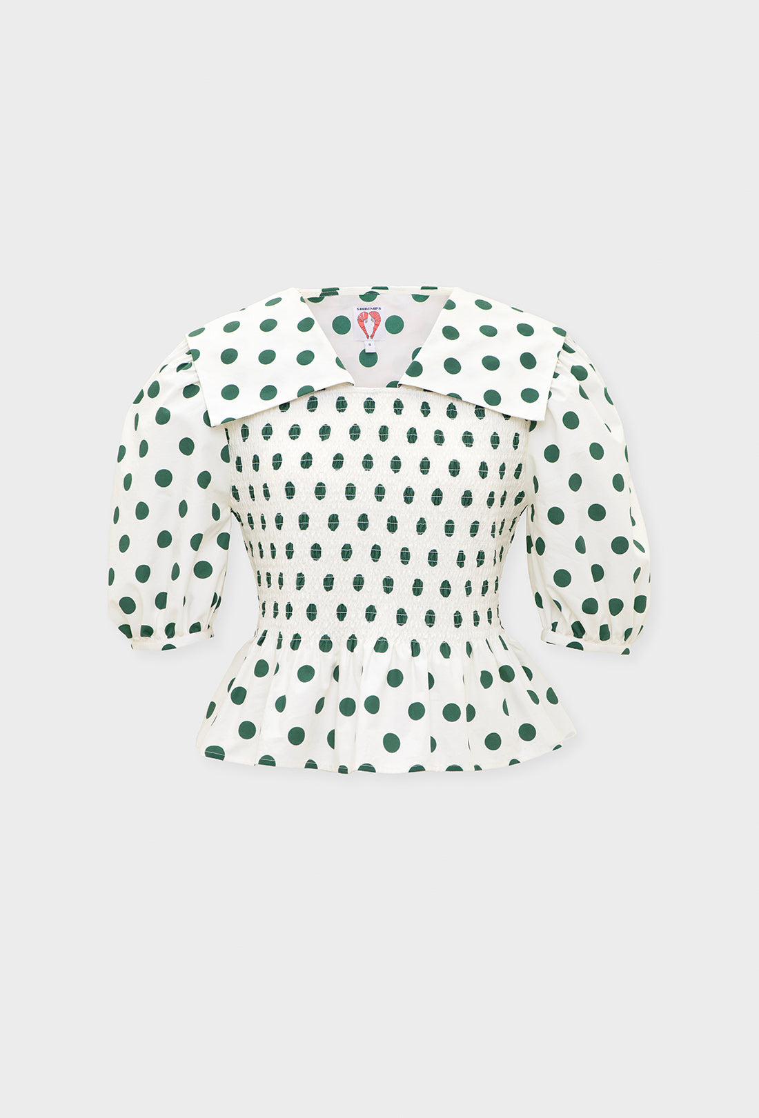 Rowan Blouse - Green Spot/cream