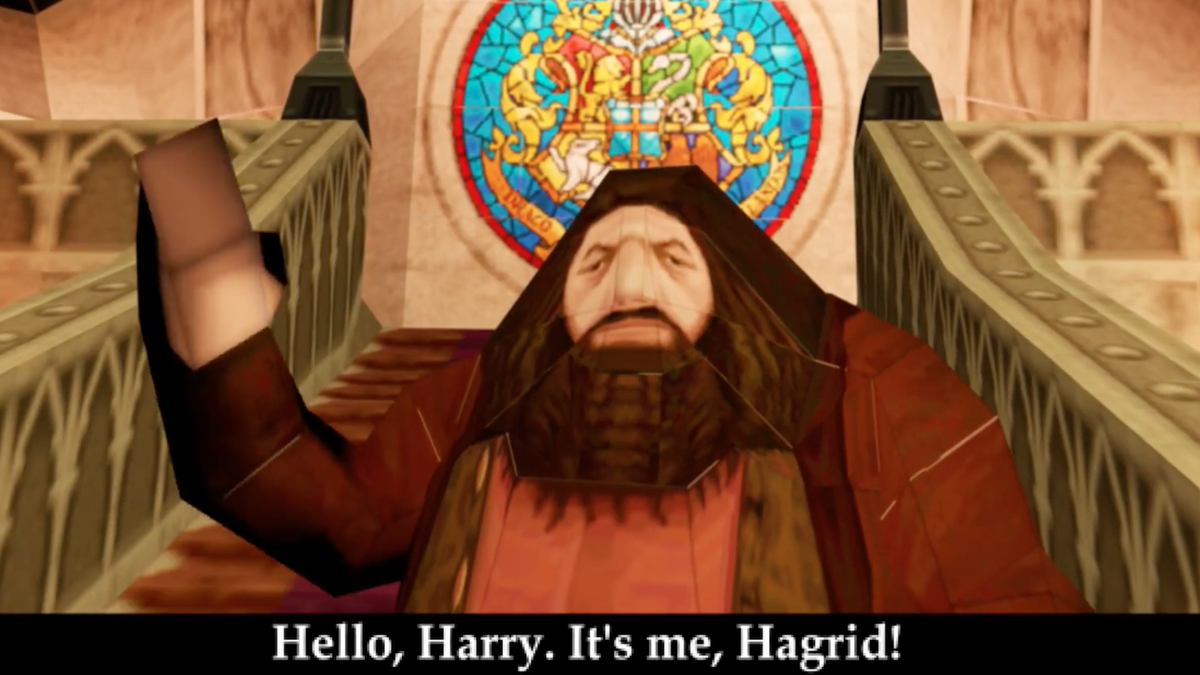 Polygonal PS1 Hagrid in Harry Potter and the Philosophers Stone