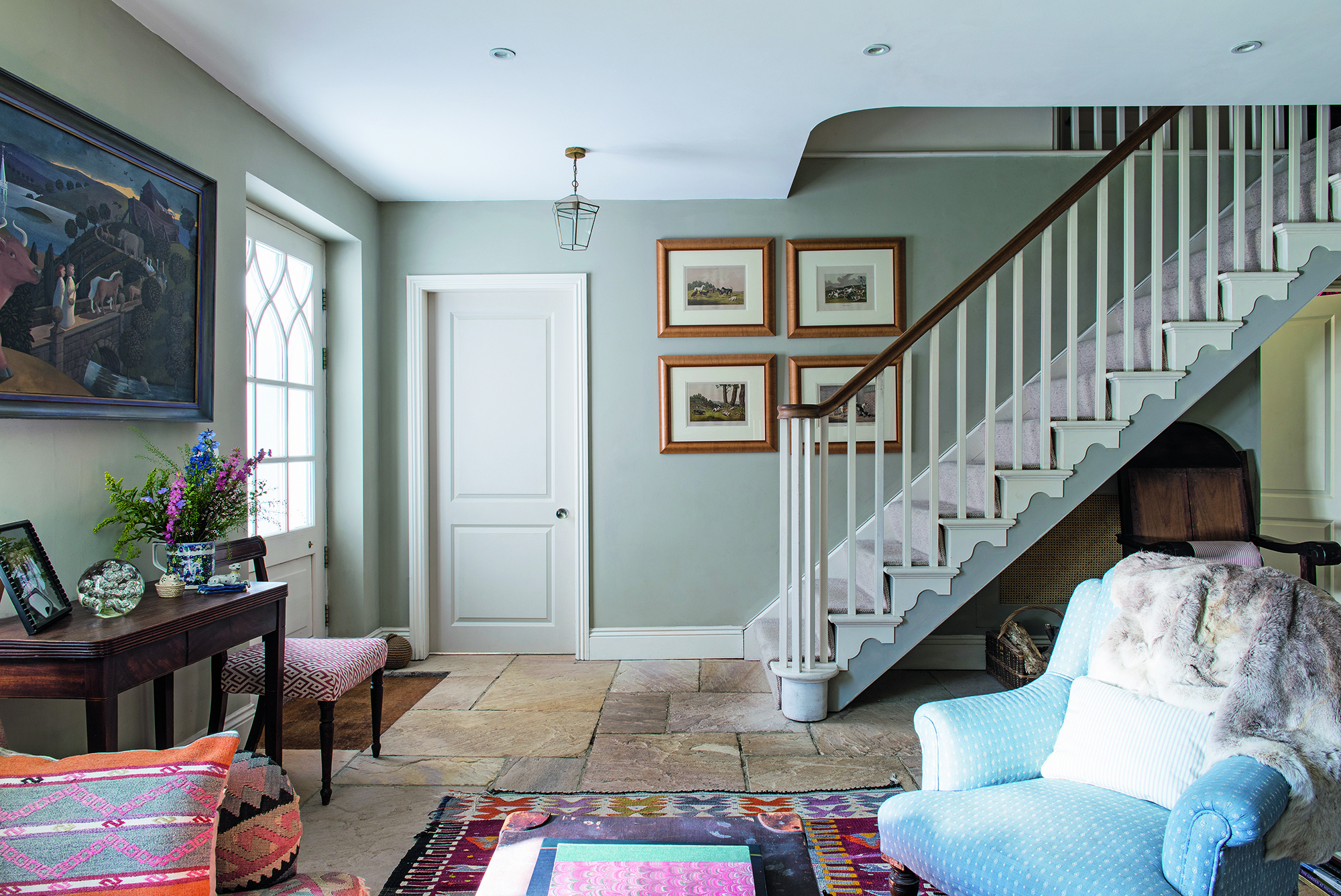 Entryway with artwork