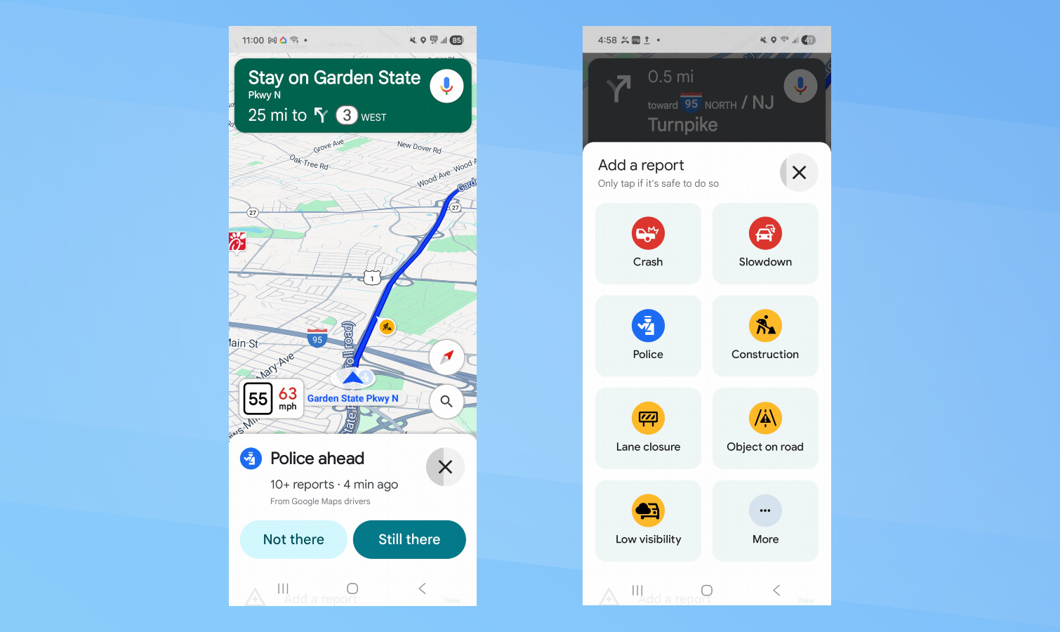 Google Maps Navigation Performance screenshots.
