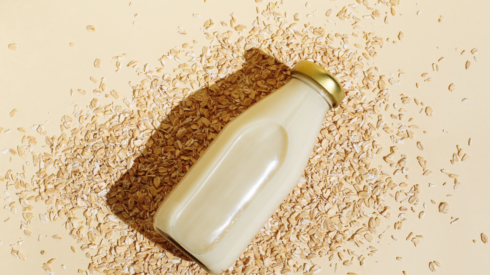 Bottle of oat milk
