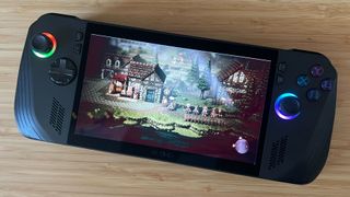 Octopath Traveler playing on Asus ROG Ally X handheld