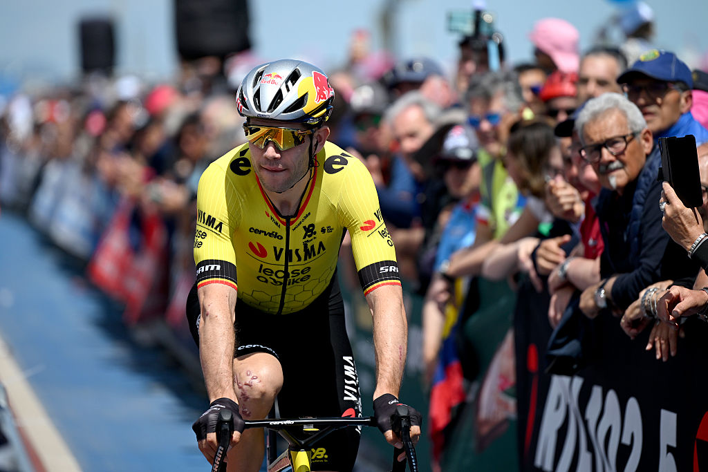 GIULIANOVA ITALY MAY 17 Wout Van Aert of Belgium and Team Visma Lease a Bike prior to the 108th Giro dItalia 2025 Stage 8 a 197km stage from Giulianova to Castelraimondo UCIWT on May 17 2025 in Giulianova Italy Photo by Dario BelingheriGetty Images