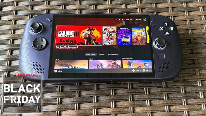 Lenovo Legion Go S on a wicker background