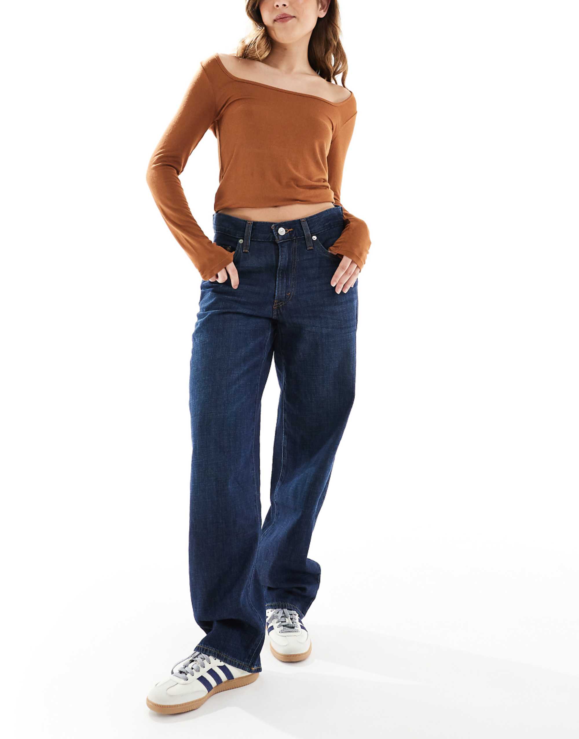 Levis Baggy Dad Jeans in Dark Blue