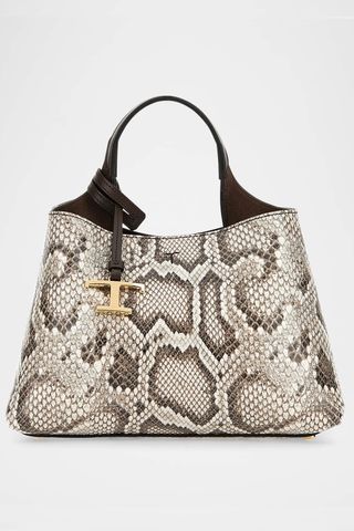 Tod's Apa Snake-Embossed Leather Top-Handle Bag