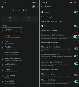 Enable DND and Bedtime Mode sync between Pixel Watch 2 and Pixel 8 Pro