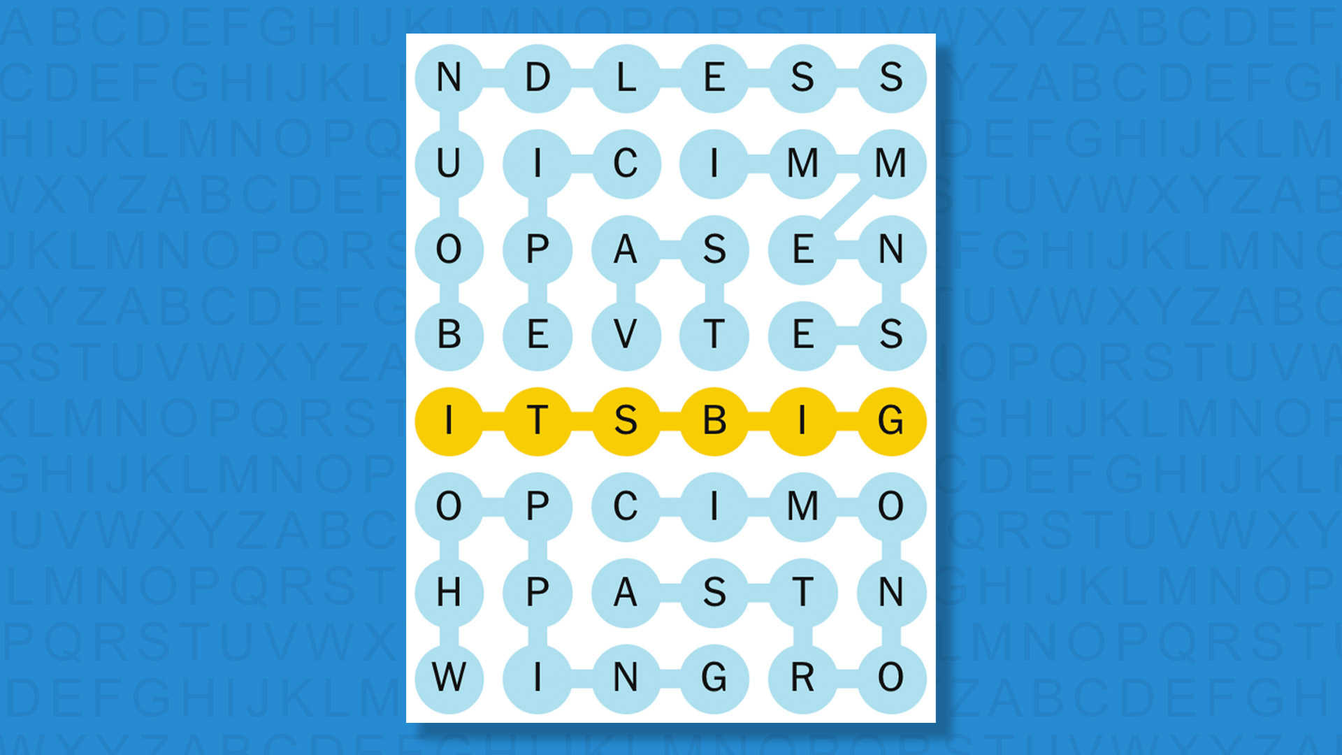 NYT Strands answers for game 810 on a blue background