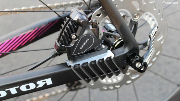 Merida added this forged alloy 'Disc-Cooler', which Merida says substantially reduces brake heat