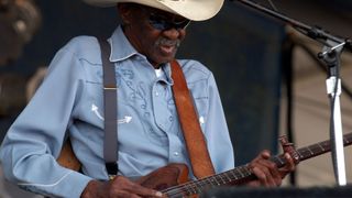 Clarence Gatemouth Brown during 2005 New Orleans Jazz and Heritage Festival - Day 1 at 2005 New Orleans Jazz Festival in New Orleans, Louisana, United States.