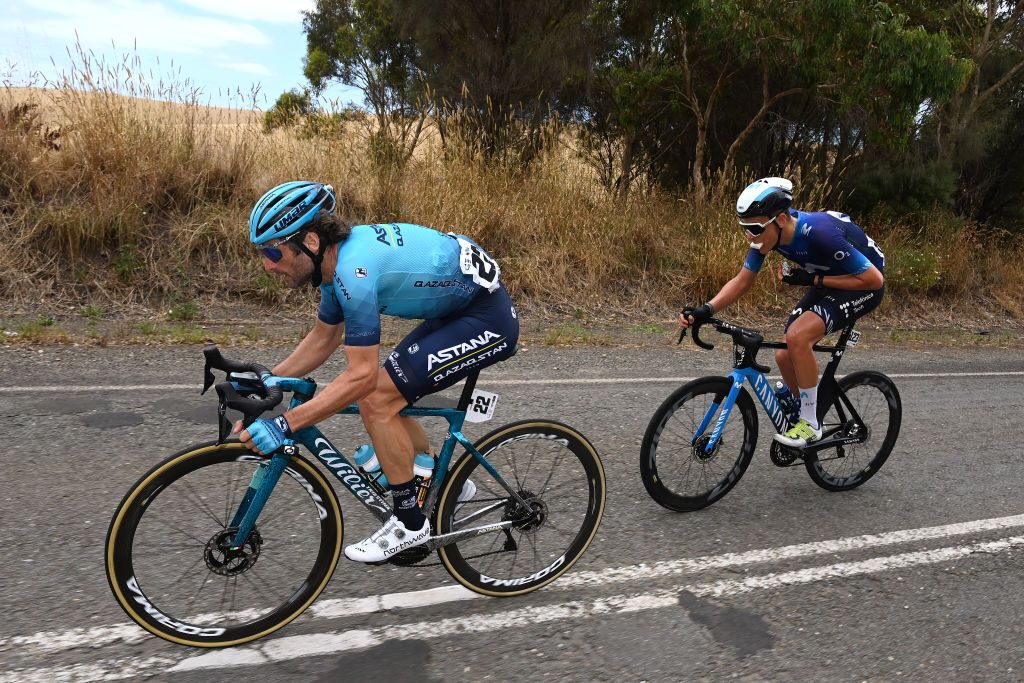 Manuele Boaro went on the attack during stage 2 of the Tour Down Under