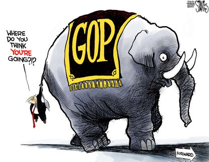 Political Cartoon U.S. Trump GOP election loss