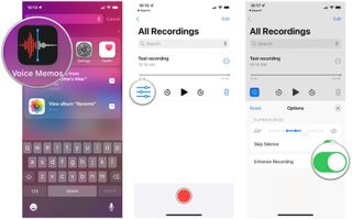 Access enhanced playback features in iOS 15 Voice Memos on iPhone by showing: Launch Voice Memos, select recording, tap Playback Controls button, make your adjustments to enhance playback