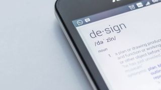 design in dictionary on phone