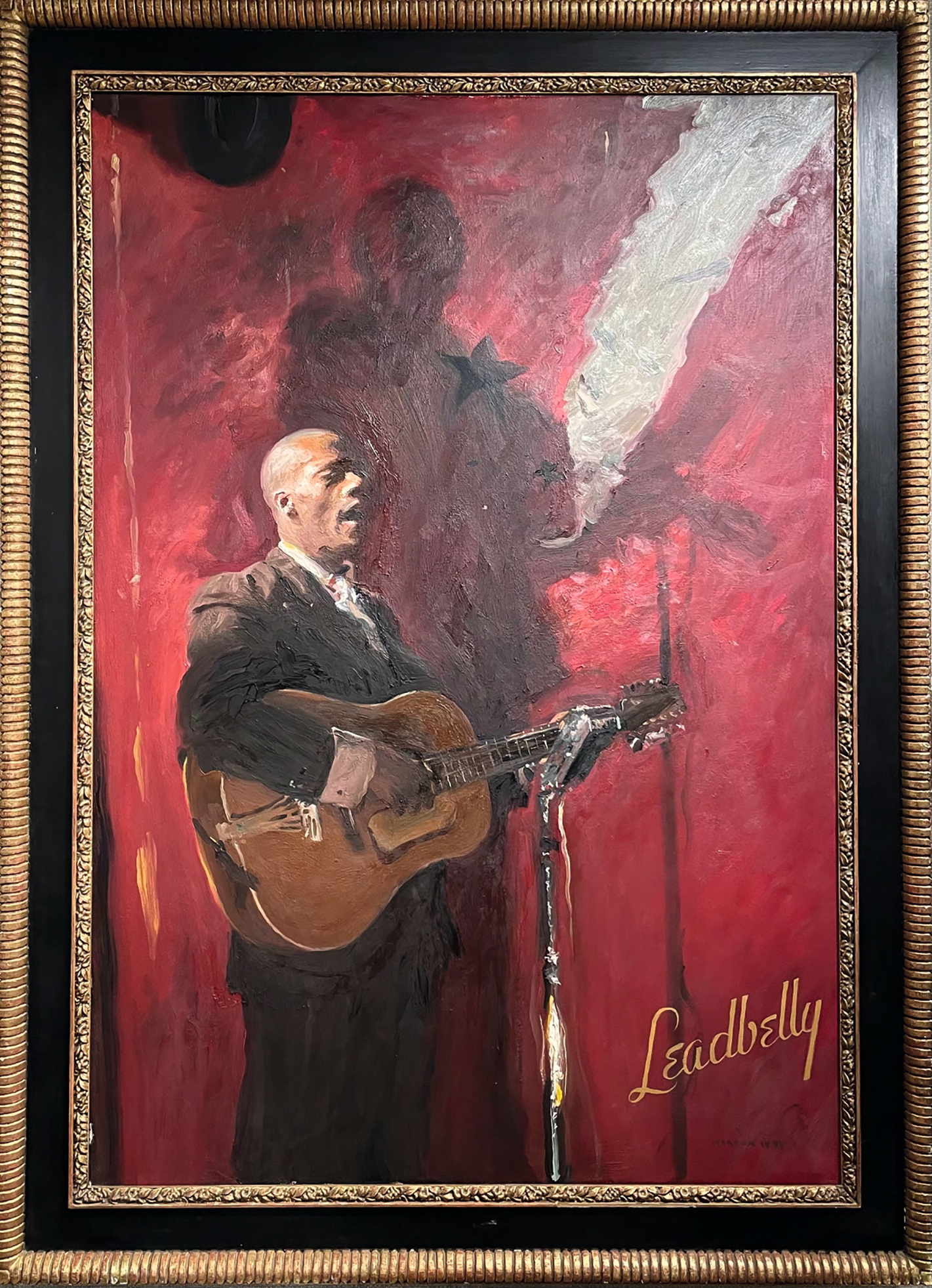 An image by Howard Morgan of the musician Leadbelly