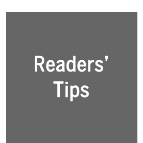 Readers Tips