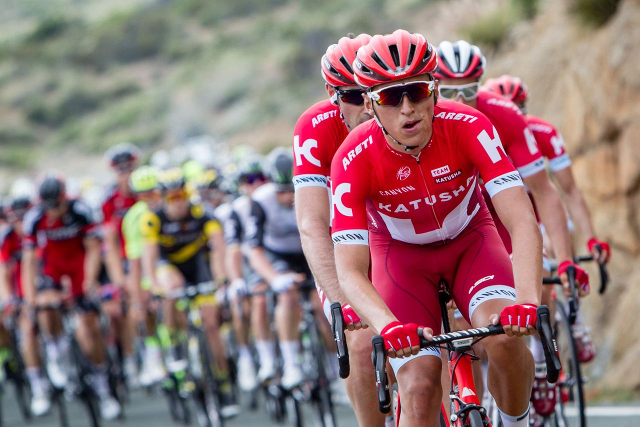 Katusha kept riders on the front for the whole stage