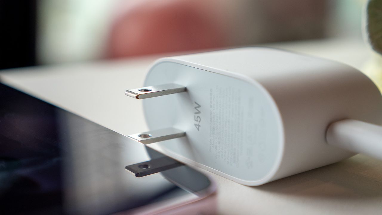 Charging the Google Pixel 9 Pro XL with Google's 45W Pixel charger