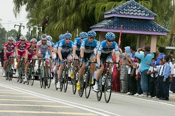 Garmin Barracuda were once again prominent at the front of the peloton with a break of four up the road