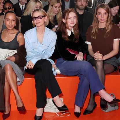 Kerry Washington, Carey Mulligan, Sadie Sink, and Maya Hawke at the Prada Spring 2026 show