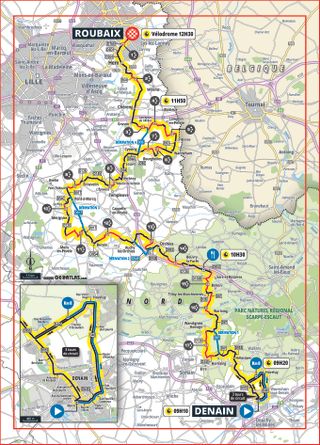 The route of the 2020 Women's Paris-Roubaix