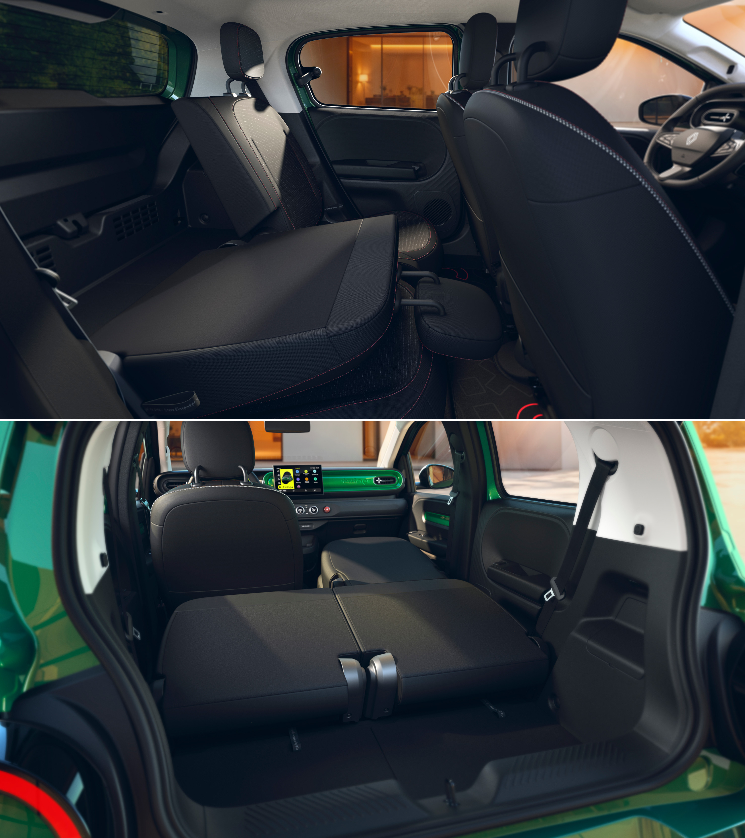 The new Twingo has a flexible interior