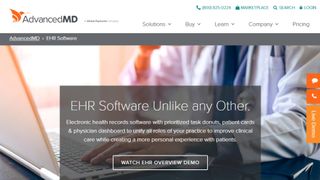 Website screenshot for AdvancedMD EHR