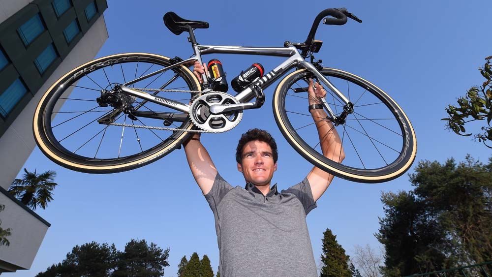 Perhaps a planned celebration for Greg Van Avermaet should he win any of the major Classics
