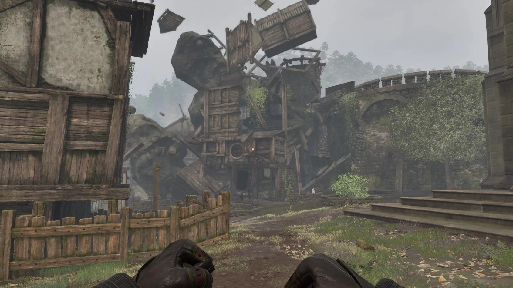 A building in Bravil, absolutely shattered.