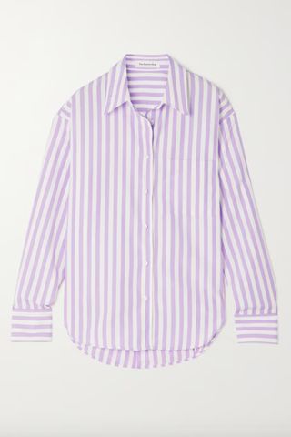 The Frankie Shop Lui striped poplin shirt