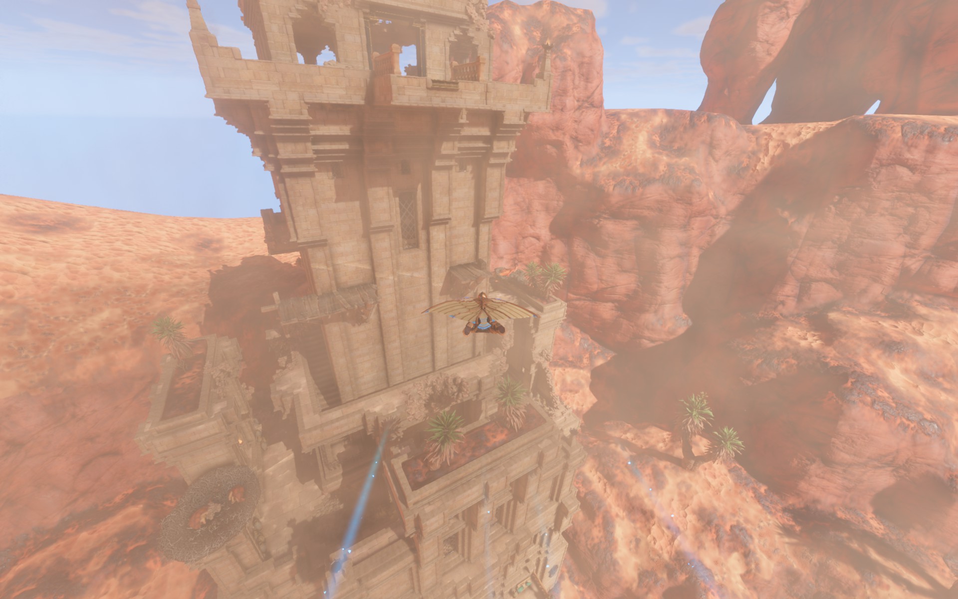 Captura de tela oculta de um jogador planando