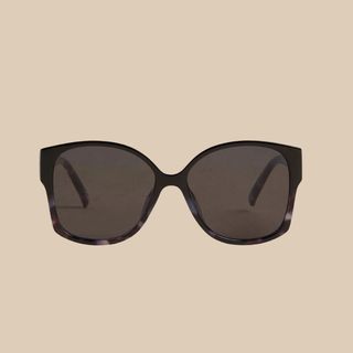 Flat lay image of square sunglasses