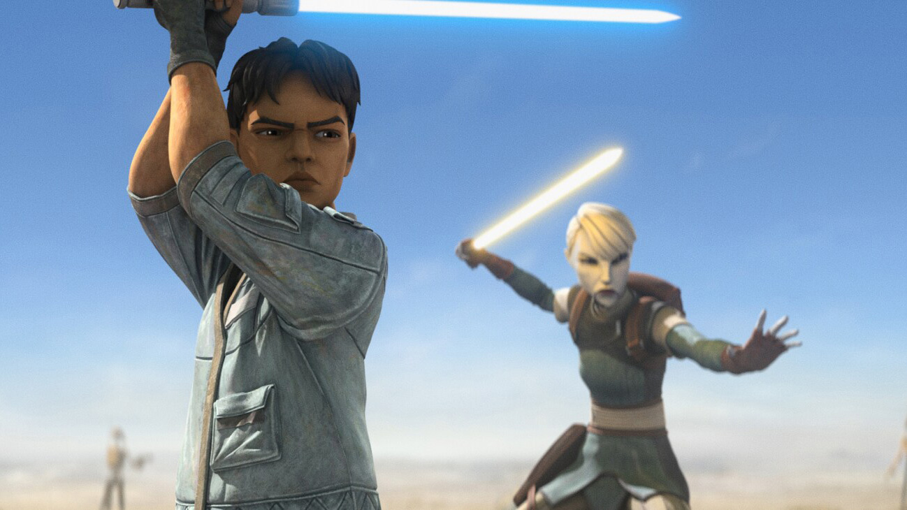 Lyco and Asajj Ventress in Star Wars: Tales of the Underworld.