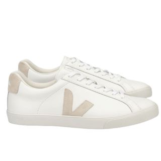 White trainers with beige detailing