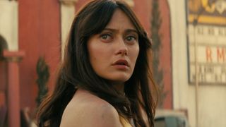 Lucy looking into the distance on Fallout