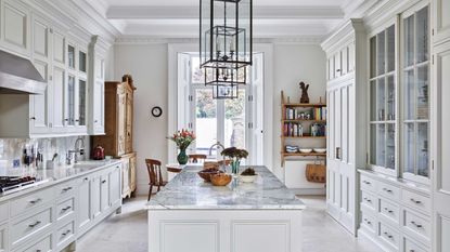 modern kitchen with marble