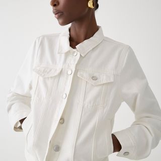 j.crew white New Classic Denim Jacket