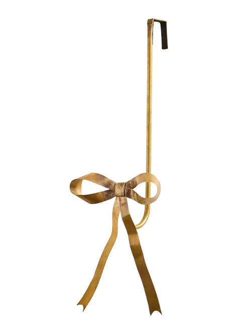 Brass Bow Wreath Hanger